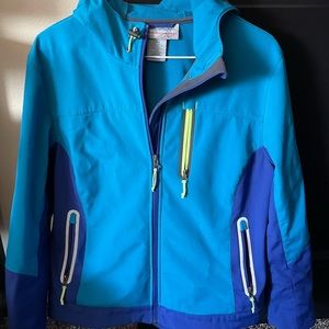 Large jacket similar to north face material.